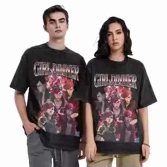 Discover Vi Arcane  Anime  Vintage Washed Tshirts T-Shirt