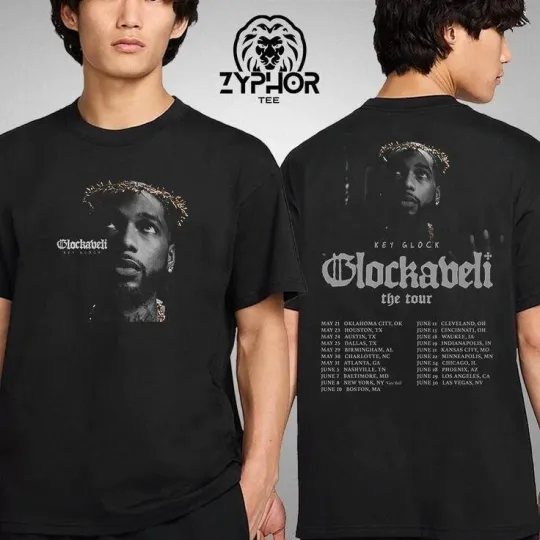 Discover Key Glock Glockaveli Album The Tour Dates 2025 T-shirt