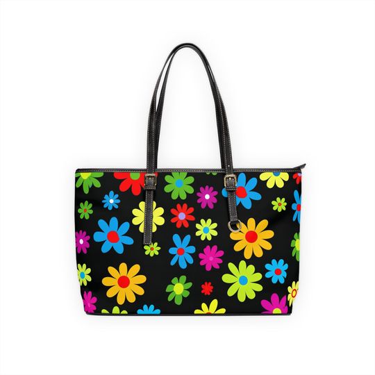 Discover Colorful Floral PU Leather Shoulder Bag, Perfect Gifts For Her