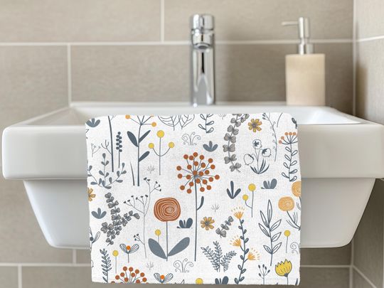Discover Minimalist Boho Hand Towel, Cottagecore Hand Towel, Housewarming Gift
