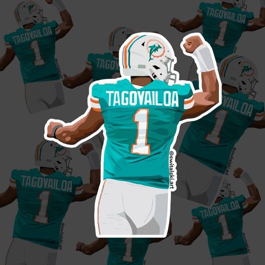 Discover Tua Tagovailoa Miami Sticker