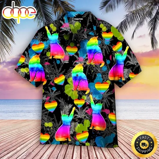 Discover LGBT Cat Pride Month Aloha Hawaiian Shirts