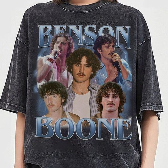 Discover Benson Boone Vintage Mineral Wash T-shirts