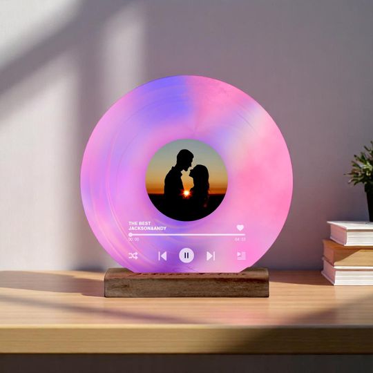 Discover Personalized Spotify Vinyl Record with Photo, Mother's Day Gift