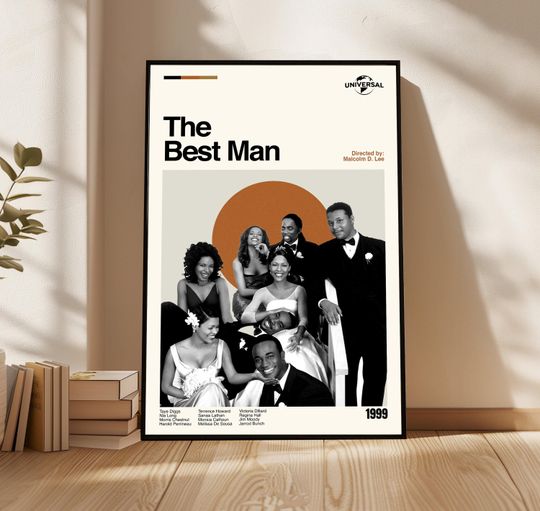 Discover The Best Man 1999 Movie Poster, Mid Century Modern Art, Minimalist Poster