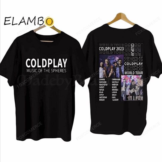 Discover Coldplay Music Of The Spheres World Tour Concert Tee Shirt