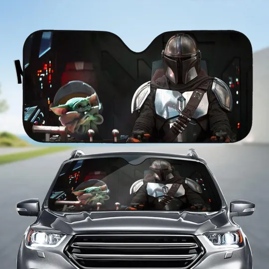 Discover Babyy Yodaa And Darthh Vaderr Car Sun Shade, Starr Warss SunShade
