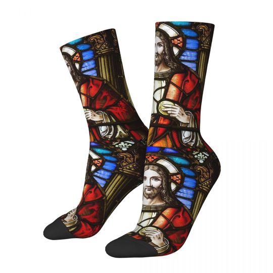 Discover Autumn Winter Hip-hop Men's Women's Christian God Bless Socks