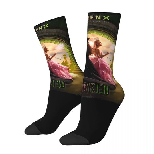 Discover Men Women Wicked Musical Fantasy Merch Socks Glinda and Elpaba Movie Cozy Socks
