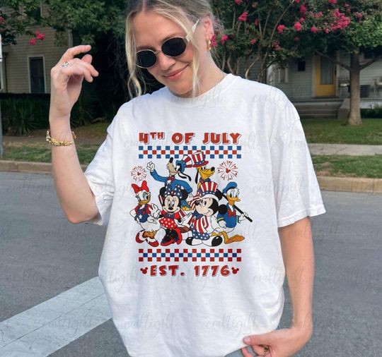 Discover 4th of July Mickeyy Friends Group Shirt, Mickeyy plutoo America Since 1776 Shirt