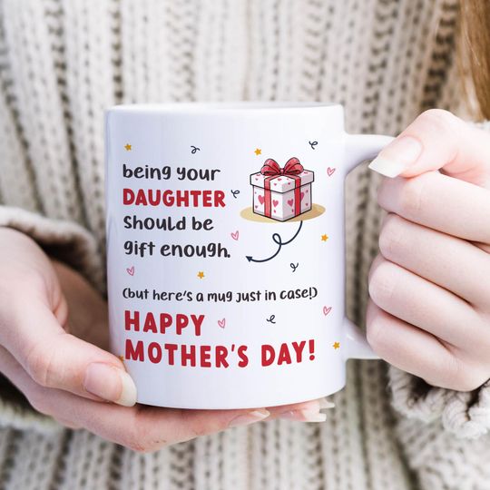 Discover Funny Mum Mug Mother's Day Gift from Daughter Son Unique Coffee Cup Birthday Present for Mummy Cute Keepsake Mum Appreciation Gift