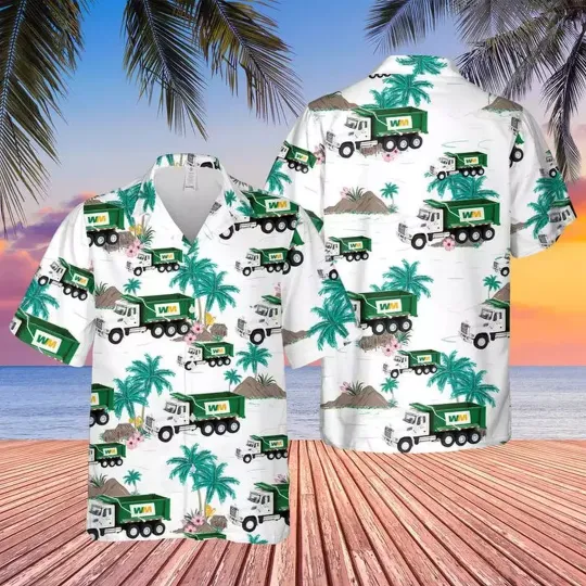 Discover Waste Management Dump Truck Hawaiian Shirt Summer Shirt Unisex