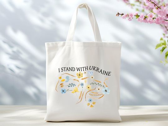 Discover I Stand With Ukraine Tote Bag, Anti Trump Tote, Ukraine Support