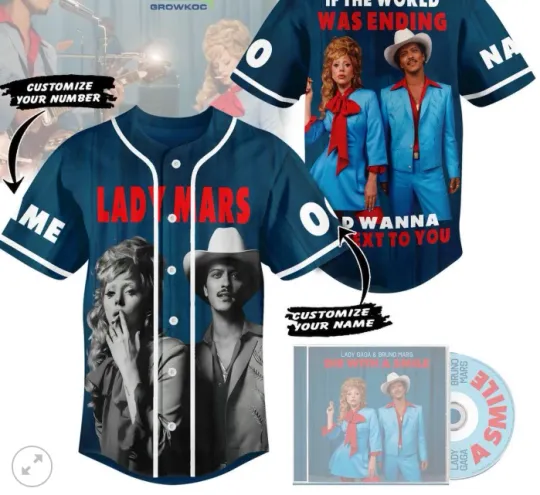 Discover Bruno Mars Ld ga If The World Was Ending baseball jersey, 3d gift,2025 hot