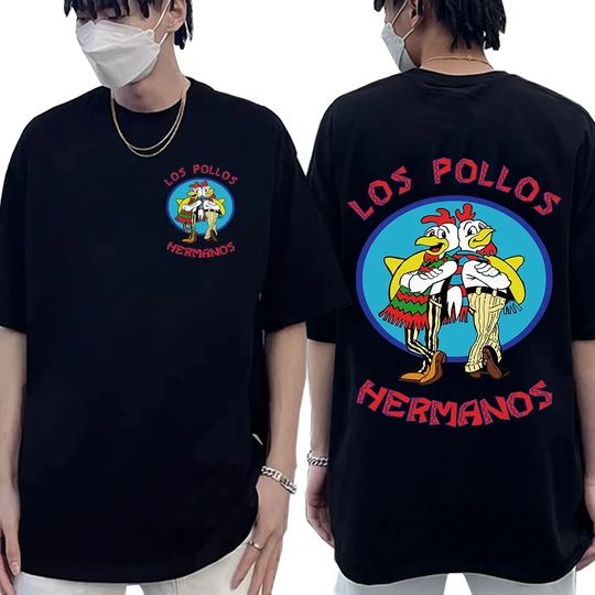 Discover TV Series Breaking Bad Los Pollos Hermanos Double Sided Print T shirts