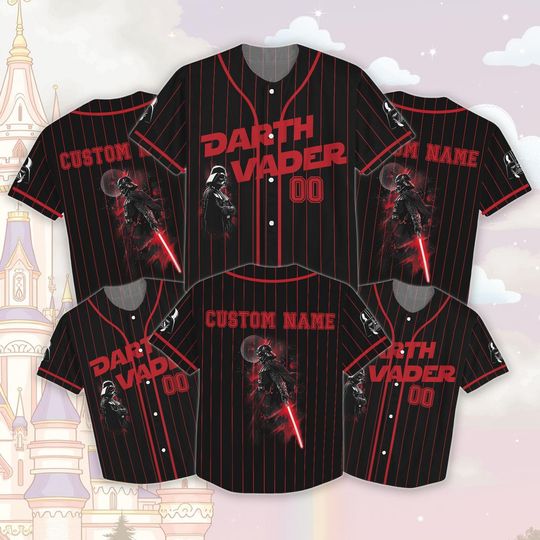 Discover Darthh Vaderr Jersey Baseball, Custom Starr Warss Jersey, Disneyyy Darthh Vaderr Jersey