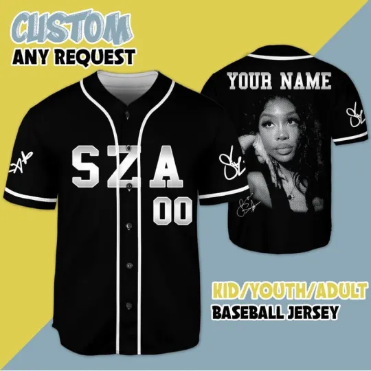 Discover Custom SZA Album Baseball Jersey, Fan Concert Merch, Grand National Tour 2025