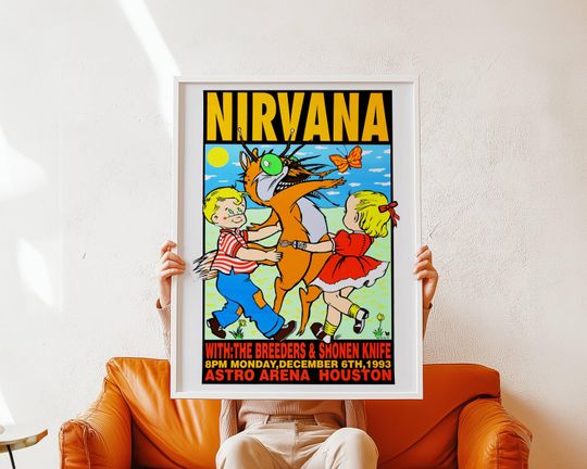 Discover Retro Concert Poster, Grunge Rock Poster, Wall Decor