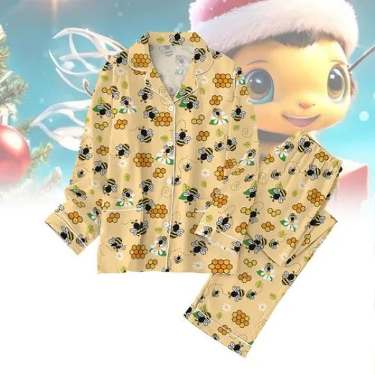 Discover Bumble Bee Christmas Pajamas Set, Sleepwear For Men, Women, Kids
