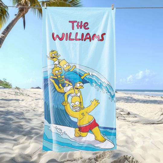 Discover Personalized Towel Gifts, Summer Name Towel, Simpsons Characters, Simpsons Towel