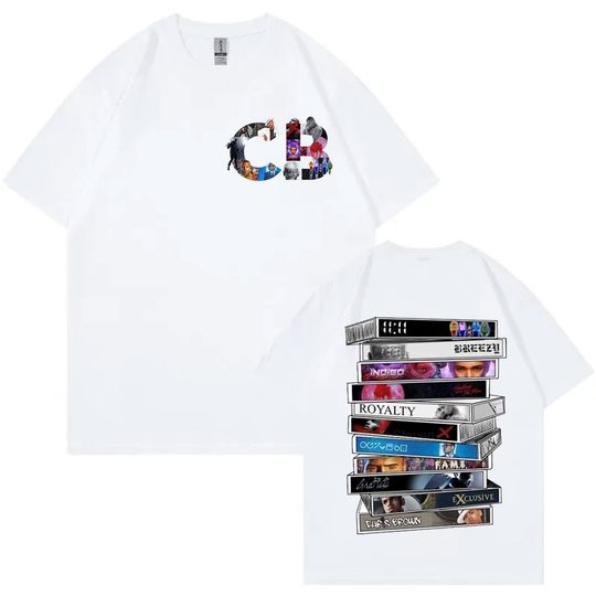 Discover Rapper Chris Brown Albums Disks Graphic T Shirts 2024 Concert Tour