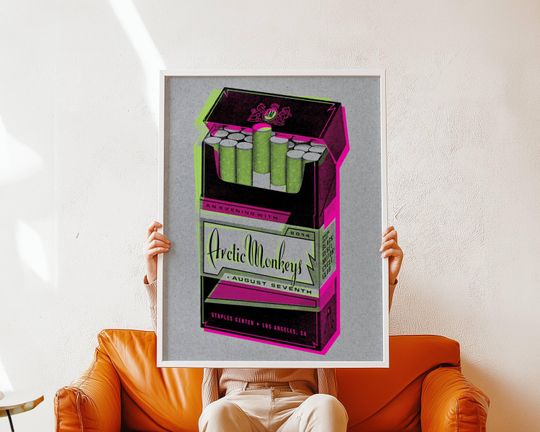 Discover Retro Indie Rock Artic Monkeys Poster, Music Gift Idea, Gift for Him