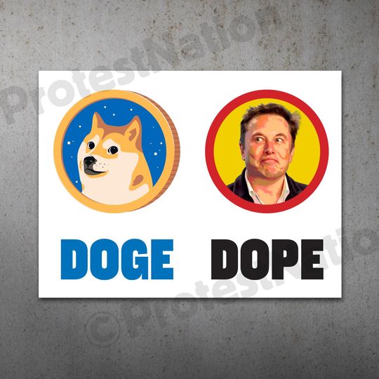 Discover DOGE DOPE PRINTABLE Protest Poster |  Anti Trump Protest Sign