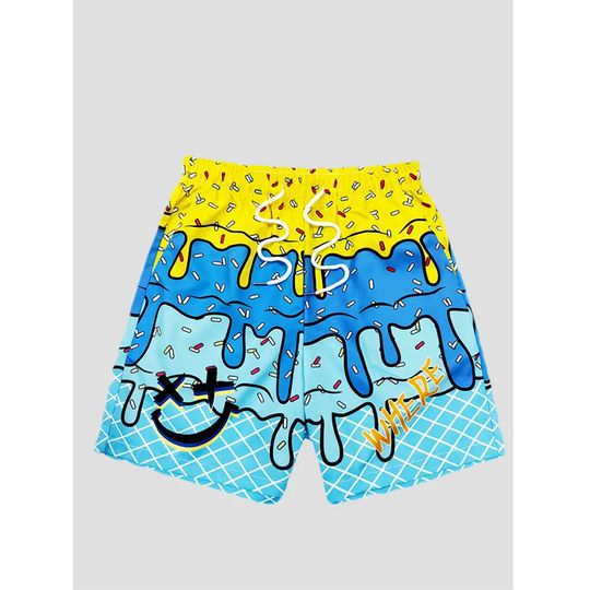 Discover Trend Ice Cream Graphic Beach Shorts