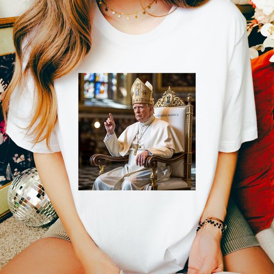 Discover Trump Pope Shirt, God Bless America, Funny Trump Shirt, Anti Trump Shirt