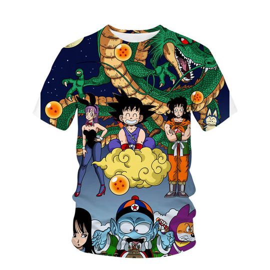 Discover Men's 3D Printed Cartoon Tshirt Anime Dragon Ball Z Tshirt