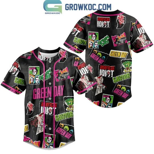 Discover Green Day American Idiot Savior baseball jersey, 3d gift,2025 hot