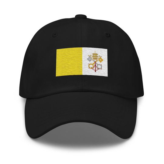 Discover Vatican City Flag Cap - Adjustable Embroidered Dad Hat