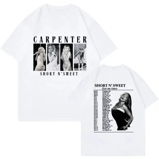 Discover Sabrina Carpenter Short N Sweet Tour T-shirt Fashion Vintage T Shirt