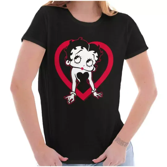 Discover Betty Boop Vintage Classic Retro Cartoon Womens Top Junior Graphic Tee