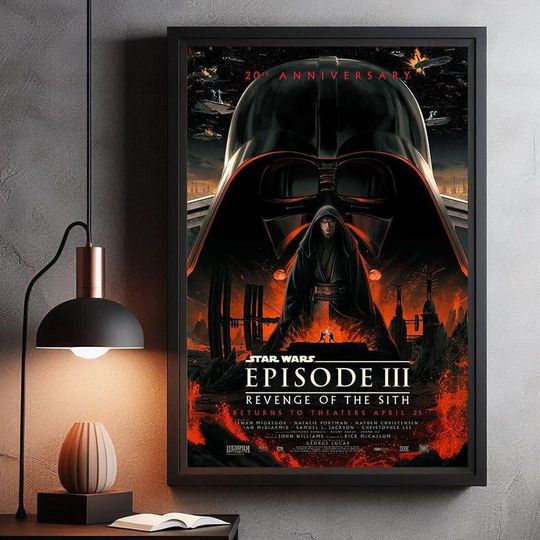 Discover Starr Warss Episode III Revenge of the Sith 20th Anniversary Movie Poster