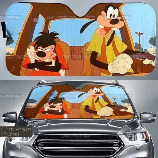 Discover Funny goofyy And Max Car Sun Shade, Disneyyy goofyy Movie Auto Sunshade