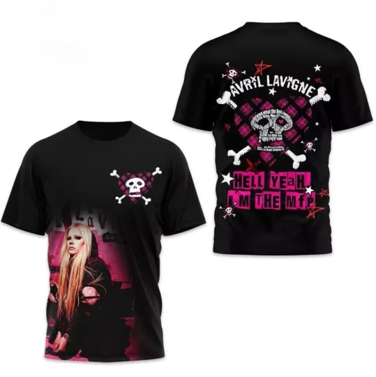 Discover Avril Lavigne Hell Yeah Im The 3D T-Shirt Band Fan