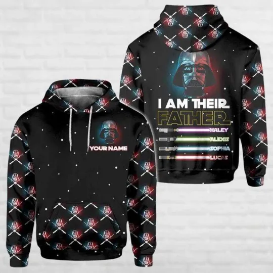 Discover Personalized Starr Warss Darthh Vaderr I Am Their 3D Hoodie