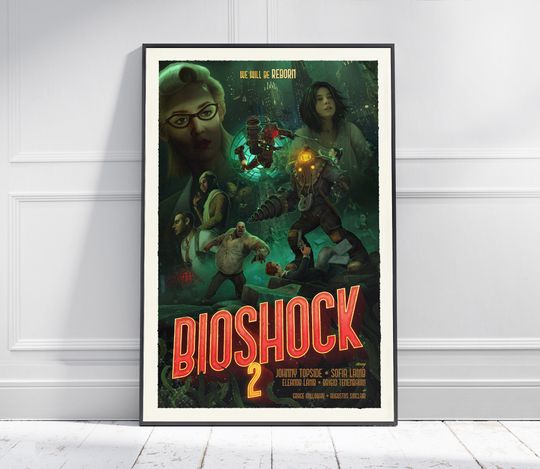 Discover BIOSHOCK 2 Game Poster | Game Art | Adventure Game | Print | Room Decor | Wall Art