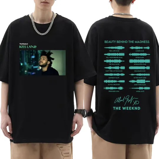 Discover Weeknds Kiss Land Album Cover Graphic T-Shirt
