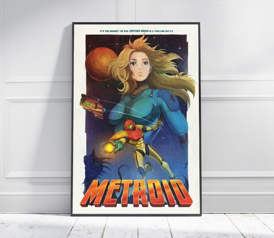Discover Metroid Game Poster | Game Art | Adventure Game | Print | Room Decor | Wall Art
