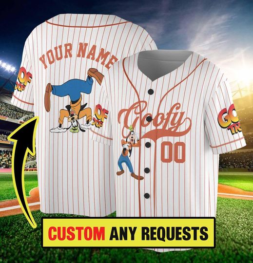 Discover Custom goofyy Baseball Jersey, Custom Kid Youth Adult Mickeyy Baseball Jersey