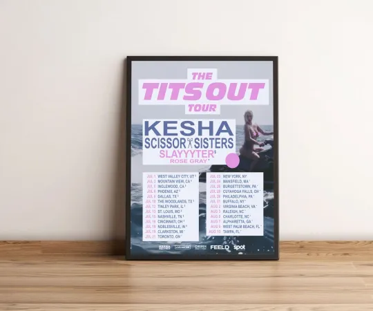 Discover 2025 Kesha ‘The Tits Out Tour’ Poster