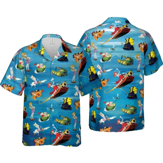Discover The Rescuers Characters Hawaiian Button Down Shirt Unisex Adults S-5XL