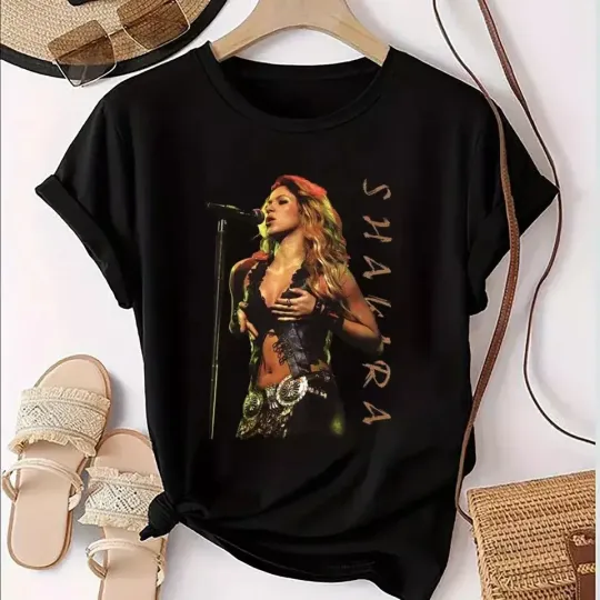 Discover New Shakira World Tour 2025 Tour Black unisex T shirt