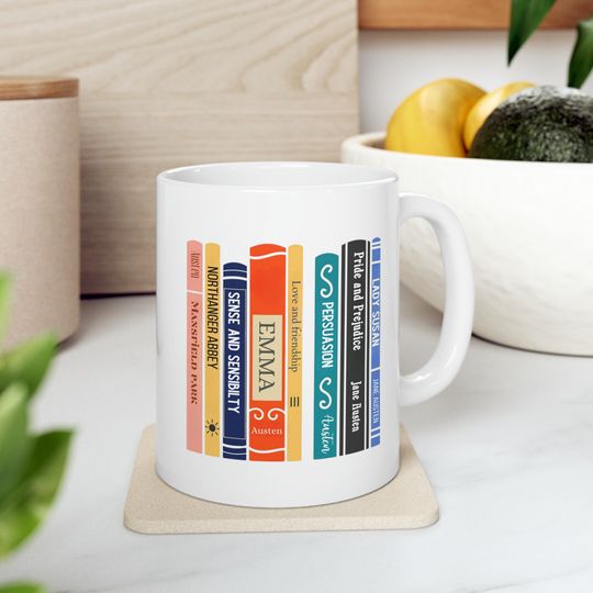 Discover Pride and Prejudice Reading Book Lover Mug, Jane Austen Gift