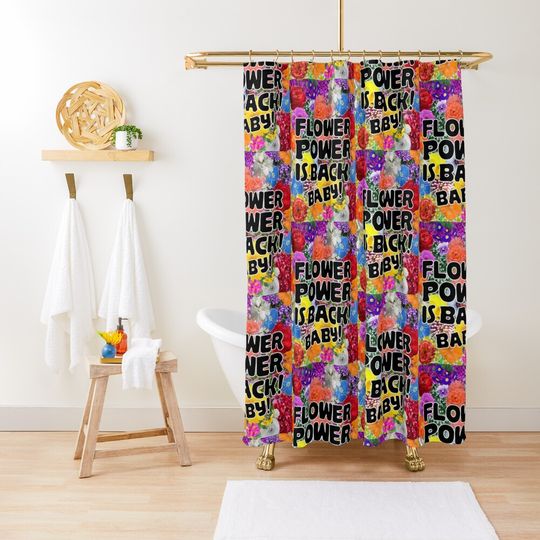 Discover Flower Power Is Back Baby! Shower Curtain