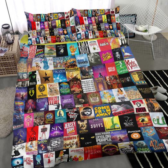Discover Personalized Musical Shows Broadway Playbill Premium Quilt Bedding Set