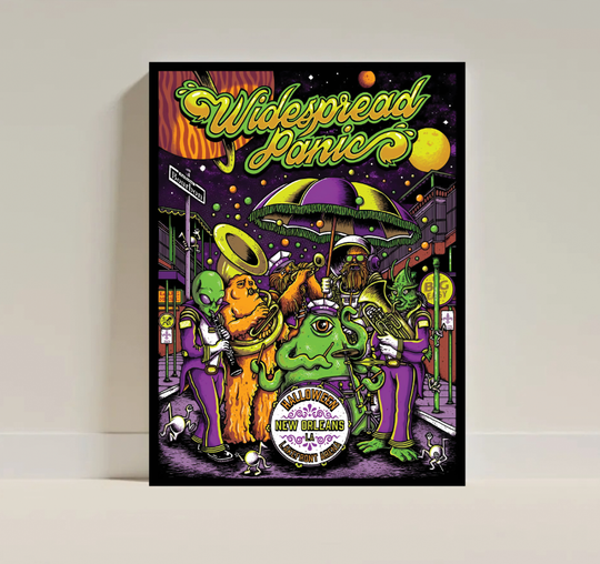 Discover Widespread Panic - gigposter - New Orleans, LA - 2021 & "NOLA Blue" variant
