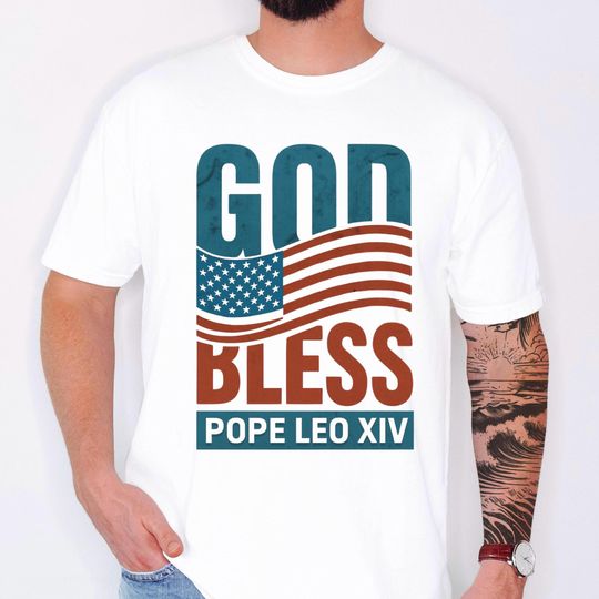 Discover Pope Leo XIV Shirt, Papal Tribute Tee, Catholic T-Shirt, Vatican Shirt, Pope Shirt